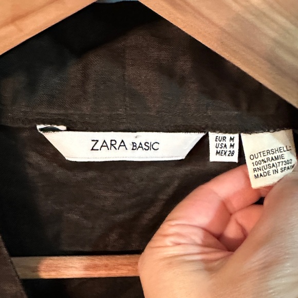 Zara Dark Brown Sleeveless Blouse - Picture 2 of 6